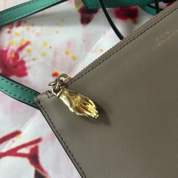 ALEXIS BITTAR - IN MY DREAMS POUCH CROSSBODY - SEA FOAM/TAUPE - Picture 9 of 12